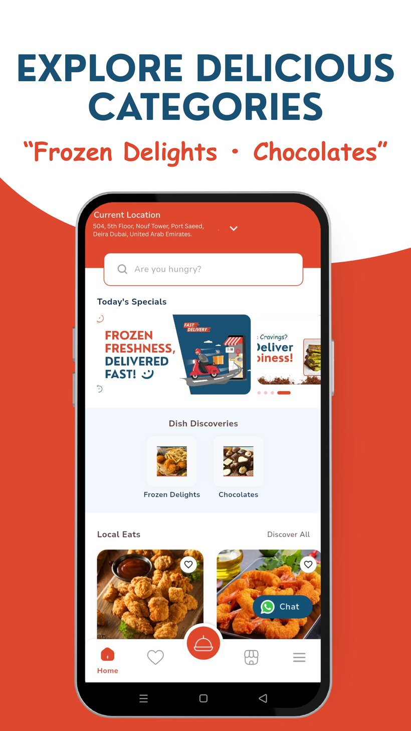 Explore delicious categories — Frozen Delights and Chocolates